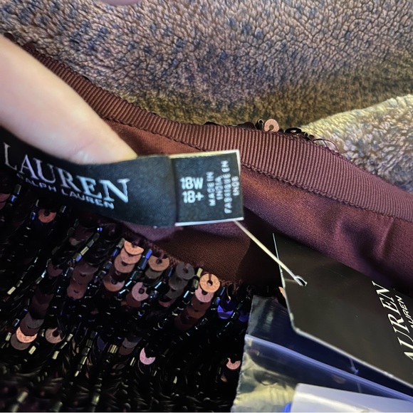 Lauren Woman Sequined Tulle Pencil Skirt - Picture 9 of 9